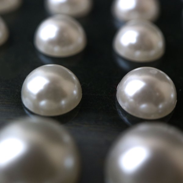 画像5: 069 ラインストーンシール(デコシール) パールタイプ 4〜8ミリ【アイボリー】1シート (5)