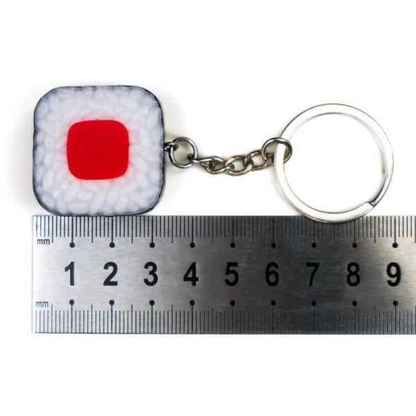 画像3: 【アウトレット】[きらきらぷんぷん丸] 食品サンプル キーホルダー 【鉄火巻き】 お寿司 スシ プレゼント お土産 鍵 カバン バッグ インテリア雑貨 フェイクフード KR-004 1個 (3)