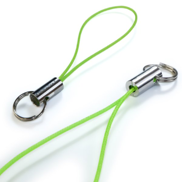画像3: 携帯ストラップ 二重リング付き パーツ ライトグリーン 10本入 松葉紐 金具 キーホルダー 紐 スマホ リングストラップ アクセサリー DIY ハンドメイド きらきらぷんぷん丸 STP-008 (3)