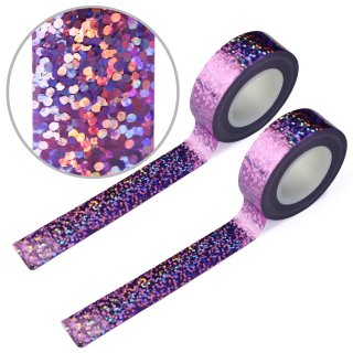 グリッターシール】A4サイズ グリッター 水色 フリーカット 粘着あり