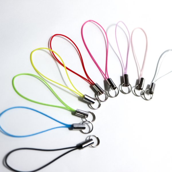 画像4: 携帯ストラップ 二重リング付き パーツ イエロー 黄色 10本入 松葉紐 金具 キーホルダー 紐 スマホ リングストラップ アクセサリー DIY ハンドメイド きらきらぷんぷん丸 STP-005 (4)