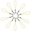 画像1: [きらきらぷんぷん丸] カニカン付き携帯ストラップ イエロー 二重リング付き キーホルダー リングストラップ 10本入 STP-013 (1)