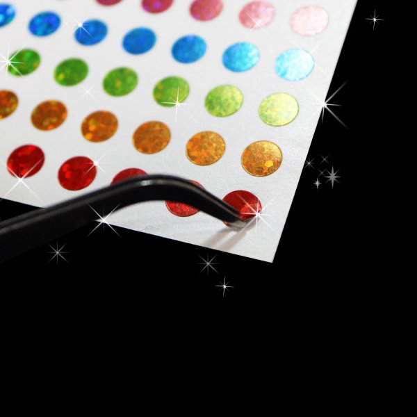 画像6: ごほうびシール 丸シール ミックス ホログラム 大容量 1シート176枚×10シート入り 直径6mm きらきらぷんぷん丸 YS-010 (6)