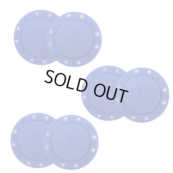 画像1: 磁気ボタン 強力 【ブルー】 青 縫い付けタイプ 打ち具不要 マグネットボタン カラー 3組入り 【26mm】 きらきらぷんぷん丸 B-753 (1)