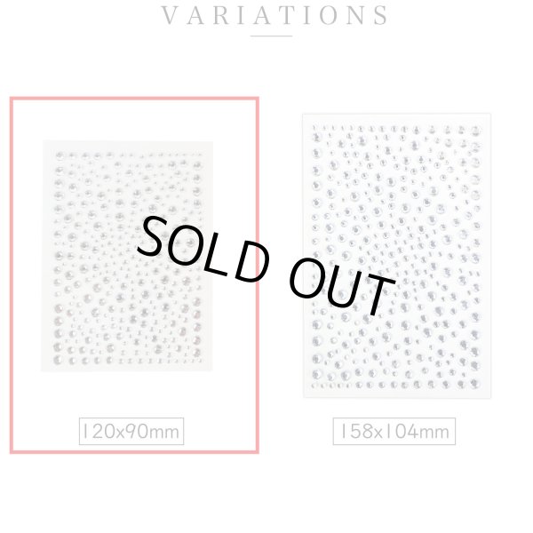 画像4: 068 ラインストーンシール(デコシール) ジュエリータイプ 2〜5ミリ【シルバー】1シート (4)