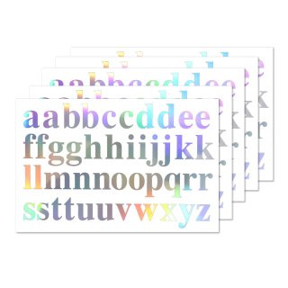 英語 シール 【大文字】 英字 アルファベット 大きい オーロラ