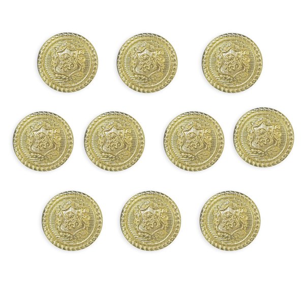 画像1: ブレザーボタン 軽量 【ゴールド】 金 足つき ボタン 樹脂ボタン スーツボタン ジャケット 10個入り 【18mm】 きらきらぷんぷん丸 B-607 (1)