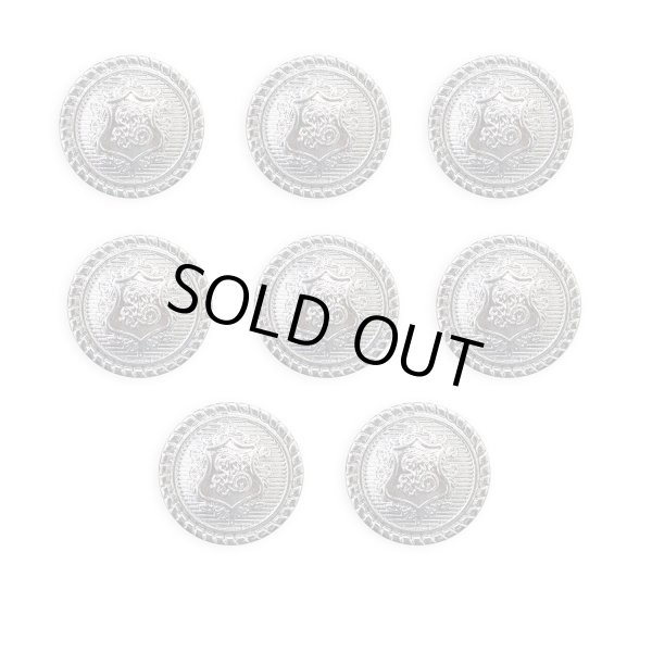 画像1: ブレザーボタン 軽量 【シルバー】 銀 足つき ボタン 樹脂ボタン スーツボタン ジャケット 8個入り 【21mm】 きらきらぷんぷん丸 B-613 (1)