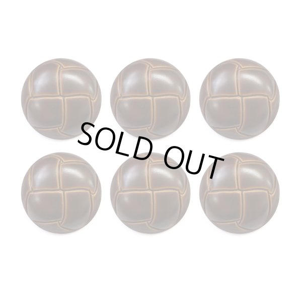 画像1: 革調ボタン レザー調 【ブラウン】 スーツ コート ジャケット ブレザー フロント 袖口 6個入り 【28mm】 きらきらぷんぷん丸 B-479 (1)