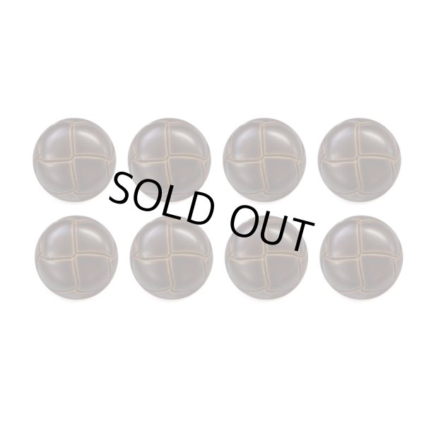 画像1: 革調ボタン レザー調 【ブラウン】 スーツ コート ジャケット ブレザー フロント 袖口 8個入り 【23mm】 きらきらぷんぷん丸 B-477 (1)