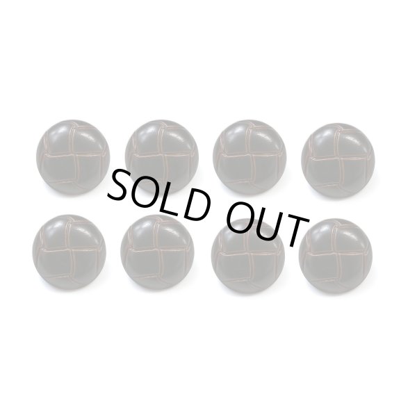 画像1: 革調ボタン レザー調 【ブラック】 スーツ コート ジャケット ブレザー フロント 袖口 8個入り 【18mm】 きらきらぷんぷん丸 B-056 (1)