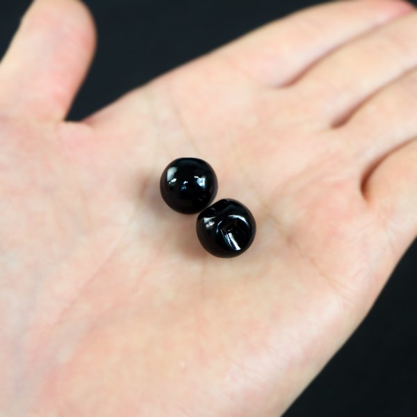 画像7: 【パールボタン】パール ボタン ブラック ツヤあり 円 20個入り【12.5mm】きらきらぷんぷん丸 B-008 (7)