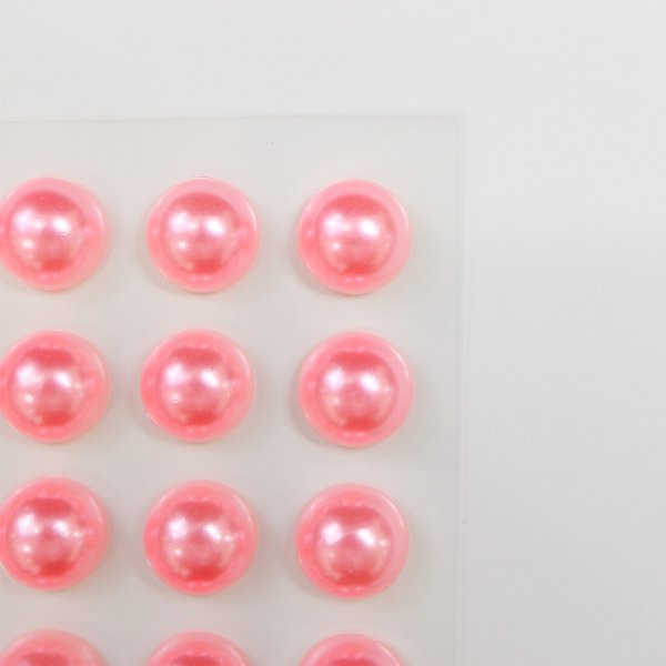 画像5: 100 ラインストーンシール(デコシール) パールタイプ 10ミリ【ピンク】2シート きらきらぷんぷん丸 (5)