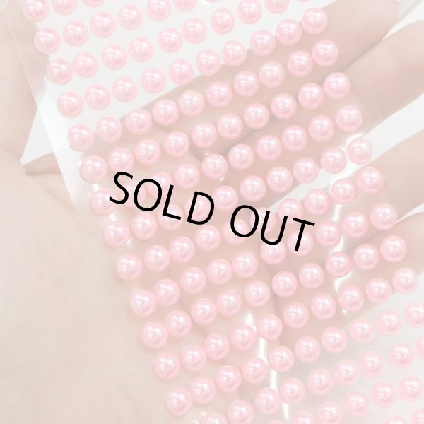 画像6: 110 ラインストーンシール(デコシール) パールタイプ 6ミリ【ピンク】1シート きらきらぷんぷん丸 (6)