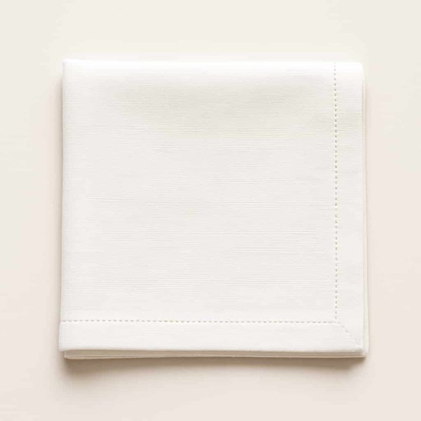 画像1: テーブルナプキン リネン 50x50cm 白 ホワイト (1)
