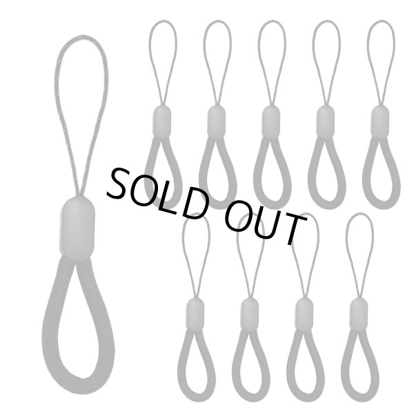 画像1: リングストラップ フィンガーストラップ スマホ 10個入 指かけ 指リング 【ブラック】 黒 丸紐 おしゃれ 可愛い 携帯 カメラ キーホルダー 落下 紛失 STP-030 (1)