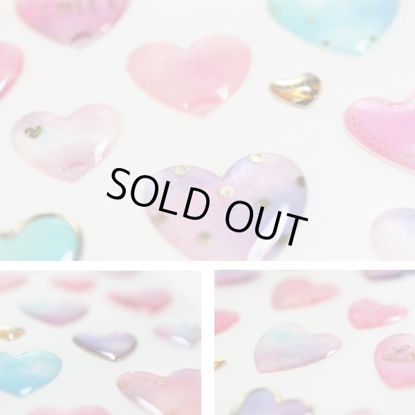 画像5: ご褒美シール 3D ハート 立体 デコレーション 半透明 3シート入り きらきらぷんぷん丸 3D-003 (5)