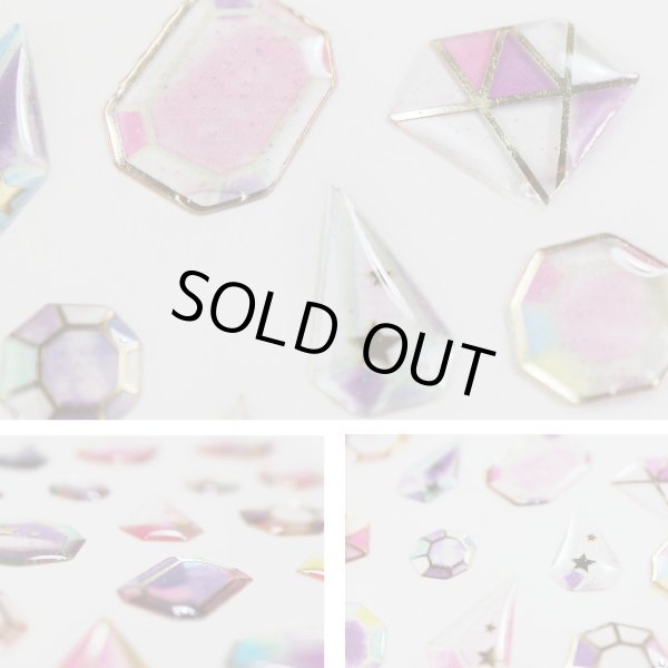 画像5: ご褒美シール 3D ダイヤモンド 立体 デコレーション 半透明 3シート入り きらきらぷんぷん丸 3D-005 (5)