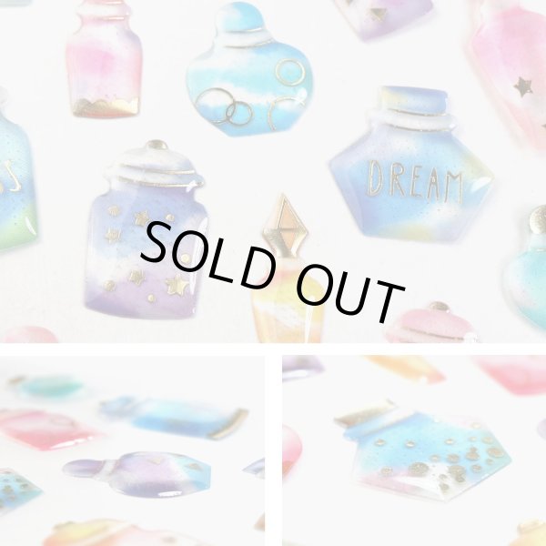 画像5: ご褒美シール 3D ボトル 立体 デコレーション 半透明 3シート入り きらきらぷんぷん丸 3D-011 (5)