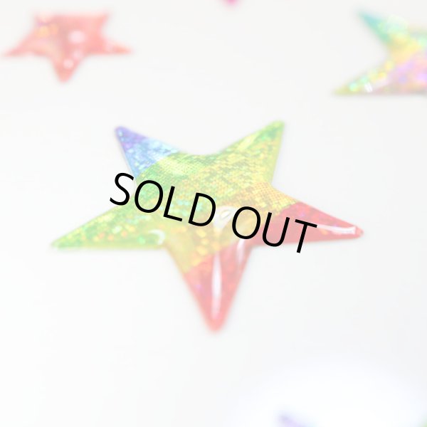 画像5: ご褒美シール 3D 星 レインボー ラメ 立体 キラキラ デコレーション 1シート [117s] 入 きらきらぷんぷん丸 3D-015 (5)