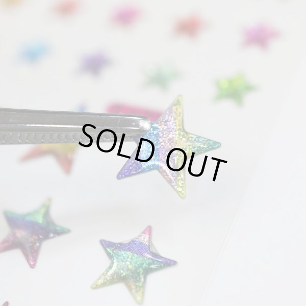 画像6: ご褒美シール 3D 星 レインボー ラメ 立体 キラキラ デコレーション 1シート [117s] 入 きらきらぷんぷん丸 3D-015 (6)