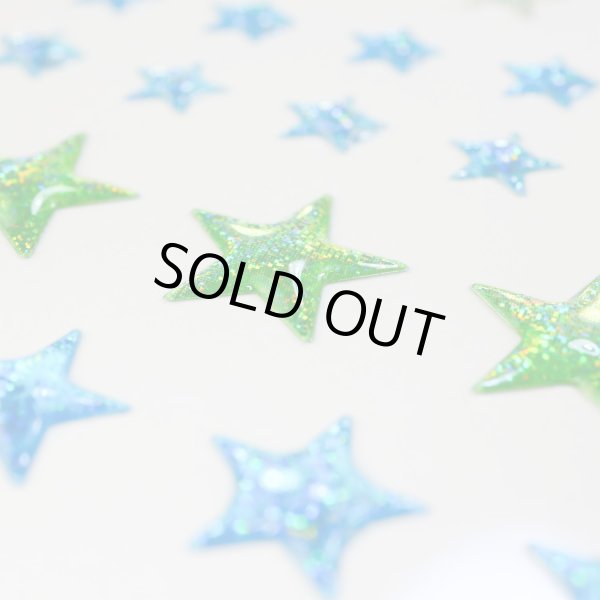 画像5: ご褒美シール 3D 星 ブルーミックス ラメ 立体 キラキラ デコレーション 1シート [117s] 入 きらきらぷんぷん丸 3D-016 (5)