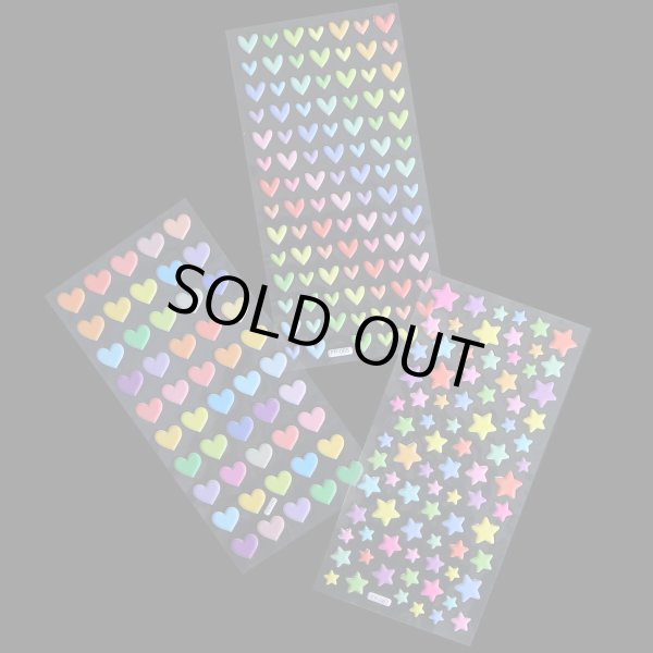 画像6: ごほうびシール ハート 3D 立体 ぷくぷくシール ぷっくりシール ミックス カラフル デコレーション 1シート [50s] 入り きらきらぷんぷん丸 3D-021 (6)