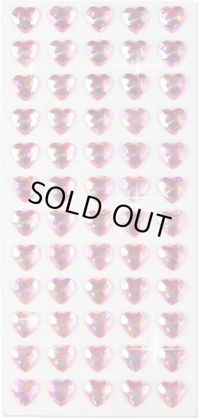 画像1: ラインストーンシール デコシール ピンク ハート 3D 立体 宝石 ジュエリー キラキラ デコレーション ラッピング シールサイズ12×12mm1シート [60s] 入りきらきらぷんぷん丸 3D-024 (1)