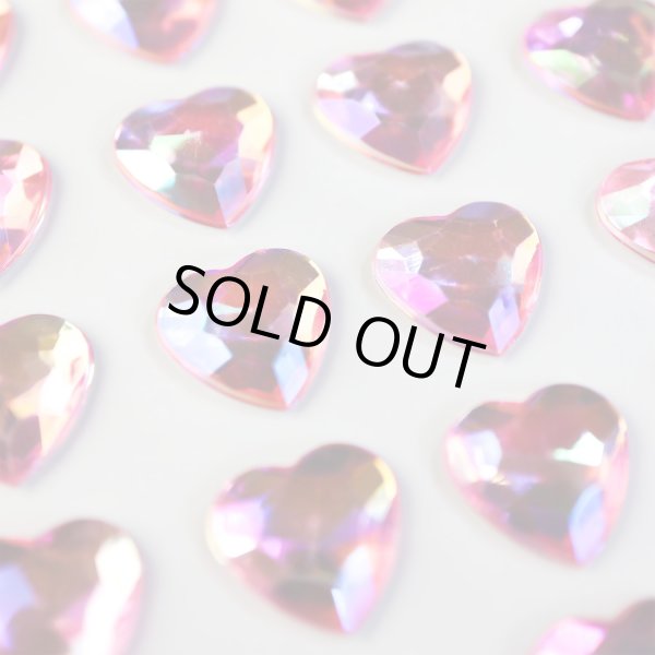 画像4: ラインストーンシール デコシール ピンク ハート 3D 立体 宝石 ジュエリー キラキラ デコレーション ラッピング シールサイズ12×12mm1シート [60s] 入りきらきらぷんぷん丸 3D-024 (4)