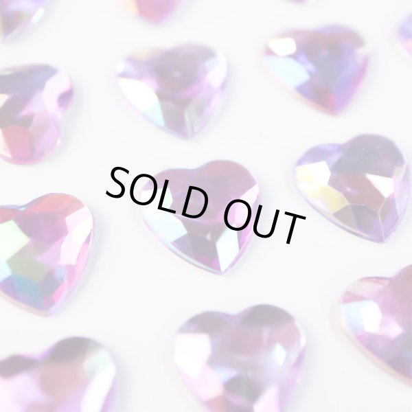 画像4: ラインストーンシール デコシール 紫 パープル ハート 3D 立体 宝石 ジュエリー キラキラ デコレーション ラッピング シールサイズ12×12mm1シート [60s] 入りきらきらぷんぷん丸 3D-025 (4)