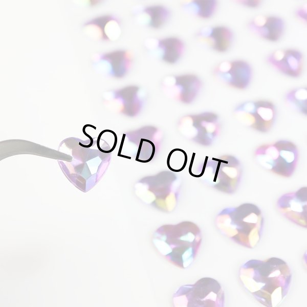 画像5: ラインストーンシール デコシール 紫 パープル ハート 3D 立体 宝石 ジュエリー キラキラ デコレーション ラッピング シールサイズ12×12mm1シート [60s] 入りきらきらぷんぷん丸 3D-025 (5)