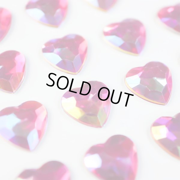 画像4: ラインストーンシール デコシール ローズレッド ハート 3D 立体 宝石 ジュエリー キラキラ デコレーション ラッピング シールサイズ12×12mm1シート [60s] 入りきらきらぷんぷん丸 3D-026 (4)