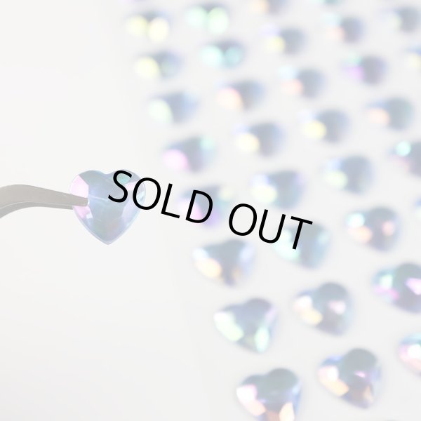 画像5: ラインストーンシール デコシール 水色 ハート 3D 立体 宝石 ジュエリー キラキラ デコレーション ラッピング シールサイズ12×12mm1シート [60s] 入りきらきらぷんぷん丸 3D-027 (5)