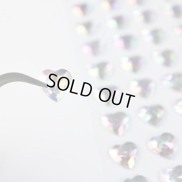 画像5: ラインストーンシール デコシール 銀色 シルバー ハート 3D 立体 宝石 ジュエリー キラキラ デコレーション ラッピング シールサイズ12×12mm1シート [60s] 入りきらきらぷんぷん丸 3D-028 (5)