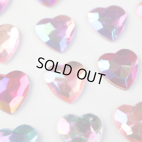 画像4: ラインストーンシール デコシール ミックス カラフル ハート 3D 立体 宝石 ジュエリー キラキラ デコレーション ラッピング シールサイズ12×12mm1シート [60s] 入りきらきらぷんぷん丸 3D-029 (4)