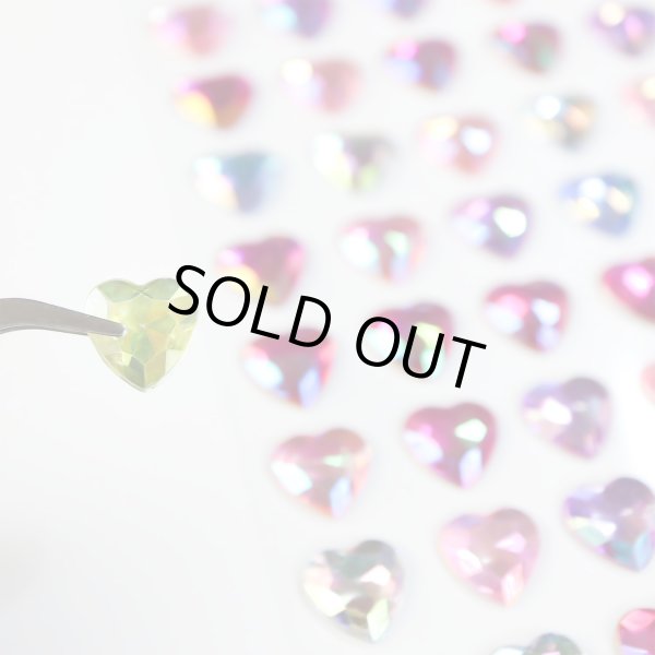 画像5: ラインストーンシール デコシール ミックス カラフル ハート 3D 立体 宝石 ジュエリー キラキラ デコレーション ラッピング シールサイズ12×12mm1シート [60s] 入りきらきらぷんぷん丸 3D-029 (5)