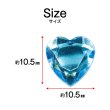 画像2: ラインストーン シール ハート型 【ライトブルー】 36個x3シート デコパーツ スマホ 3D 手芸 ハンドメイド きらきらぷんぷん丸 3D-039 (2)