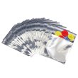 画像1: アルミ袋 60x60+30mm 【100枚】 ブラインドグッズ用 ランダム商品【缶バッジ】57mmサイズ シルバー テープ付き 目隠し 包装 国産 (1)