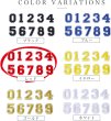 画像6: アイロンワッペン 数字 【レッド】 赤 0~9 各2枚入り 刺繍 アップリケ ナンバー 番号 おしゃれ 推し活 手芸 DIY きらきらぷんぷん丸 APK-003 (6)