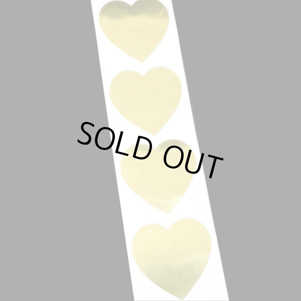 画像4: ロールシール ハート型 ハートステッカー ホイル 金 ゴールド ギフトシール ラッピング デコレーション 〔約500s〕入 シールサイズ25×25mm 大容量 きらきらぷんぷん丸 RLS-002 (4)