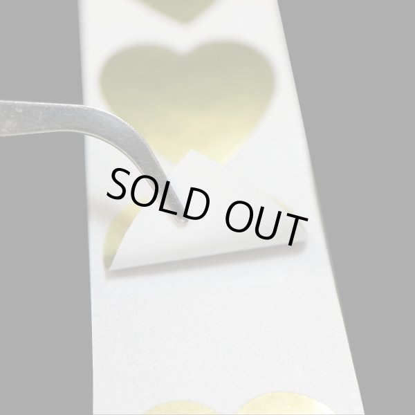 画像5: ロールシール ハート型 ハートステッカー ホイル 金 ゴールド ギフトシール ラッピング デコレーション 〔約500s〕入 シールサイズ25×25mm 大容量 きらきらぷんぷん丸 RLS-002 (5)