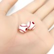 画像4: スポーツボールビーズ 【野球ボール】11.5mm 50個入り 手芸用品 ハンドメイド 材料 アクセサリー パーツ ブレスレット きらきらぷんぷん丸 SBB-003 (4)