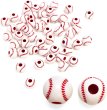 画像1: スポーツボールビーズ 【野球ボール】11.5mm 50個入り 手芸用品 ハンドメイド 材料 アクセサリー パーツ ブレスレット きらきらぷんぷん丸 SBB-003 (1)