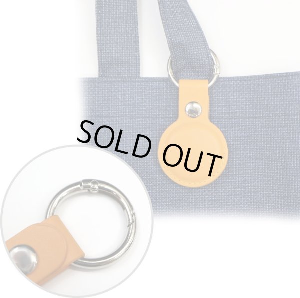 画像4: [きらきらぷんぷん丸] AirTag用 ケース レザー 【オレンジ】 エアタグ用 キーホルダー 丸型カラビナ カバー キーリング付き 紛失防止 ATC-006 (4)