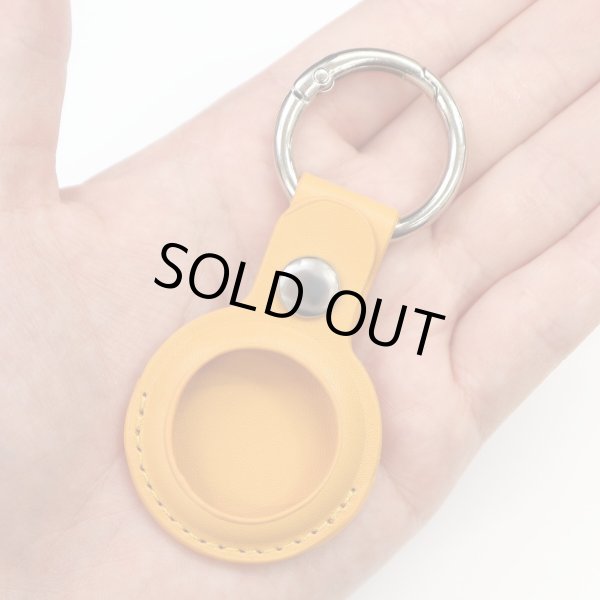 画像6: [きらきらぷんぷん丸] AirTag用 ケース レザー 【オレンジ】 エアタグ用 キーホルダー 丸型カラビナ カバー キーリング付き 紛失防止 ATC-006 (6)