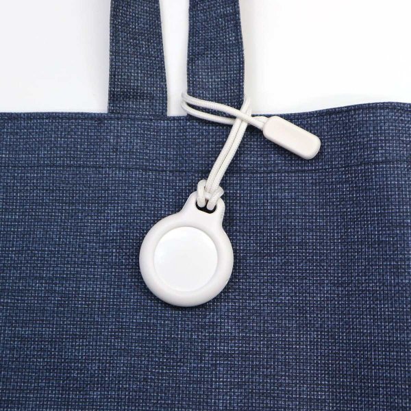 画像4: AirTag用 ケース 【ホワイト】 白 エアタグ用 キーホルダー 保護カバー ストラップ 紛失防止 きらきらぷんぷん丸 ATC-008 (4)