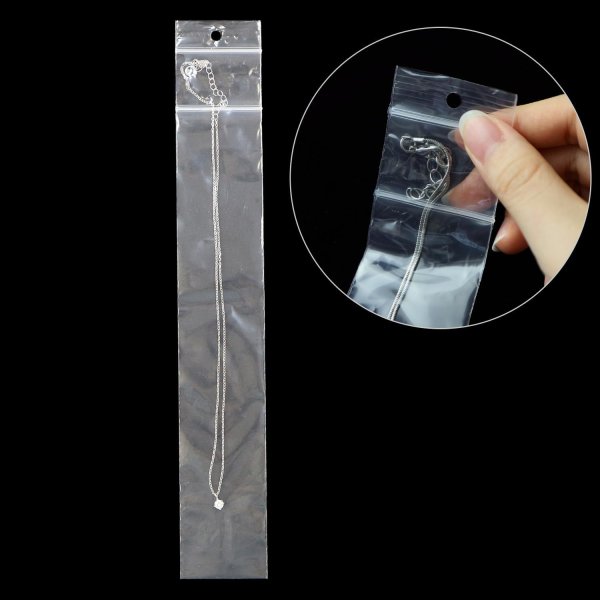画像4: ジュエリー袋 アクセサリー袋 チャック付き袋 小分け袋 ダブルチャック 二重チャック パッキング ピアス イヤリング ネックレス 透明 クリア【横40×縦255mm】 [20s] 入り きらきらぷんぷん丸 AZB-001 (4)