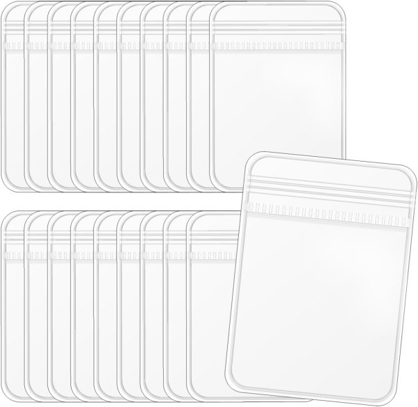 画像1: ジュエリー袋【7×5cm】PVC ビニール アクセサリー 袋 クリア 透明 ジッパー付き チャック付き【20枚入り】x〔1セット〕きらきらぷんぷん丸 AZB-005 (1)