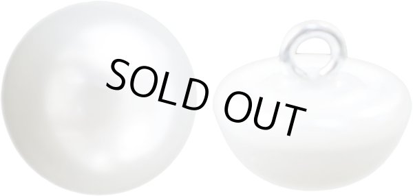 画像1: パールボタン足つき パール ボタン ホワイト 20個入り【12.5mm】きらきらぷんぷん丸 B-001 (1)