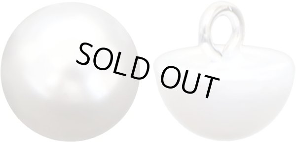 画像1: パールボタン足つき パール ボタン ホワイト 20個入り【10mm】きらきらぷんぷん丸 B-002 (1)